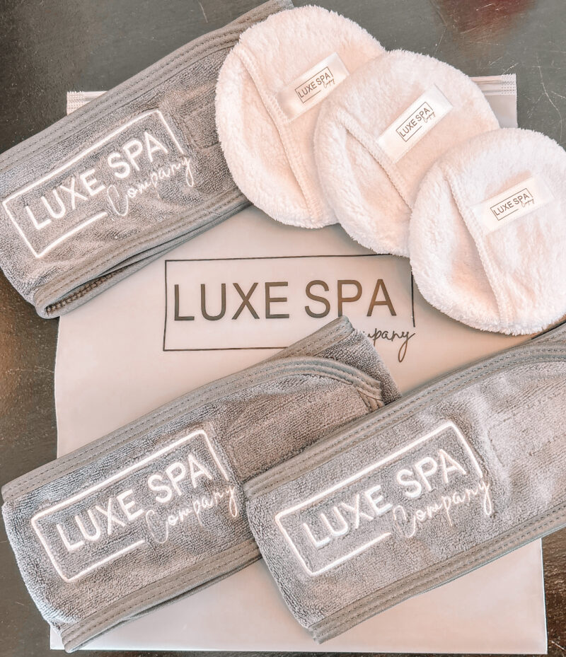 Luxe Spa Co- 3 Spa Headbands & 3 Reusable Spa Rounds for Makeup Removal