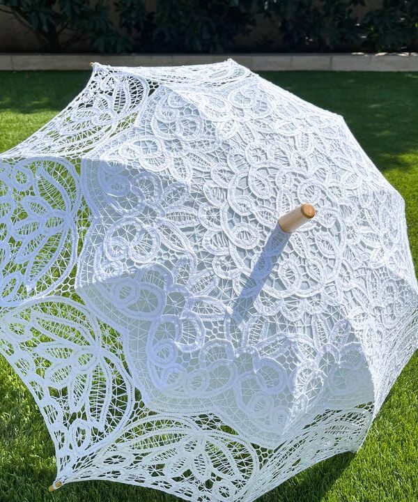 Full Victorian Lace Parasol/Umbrella